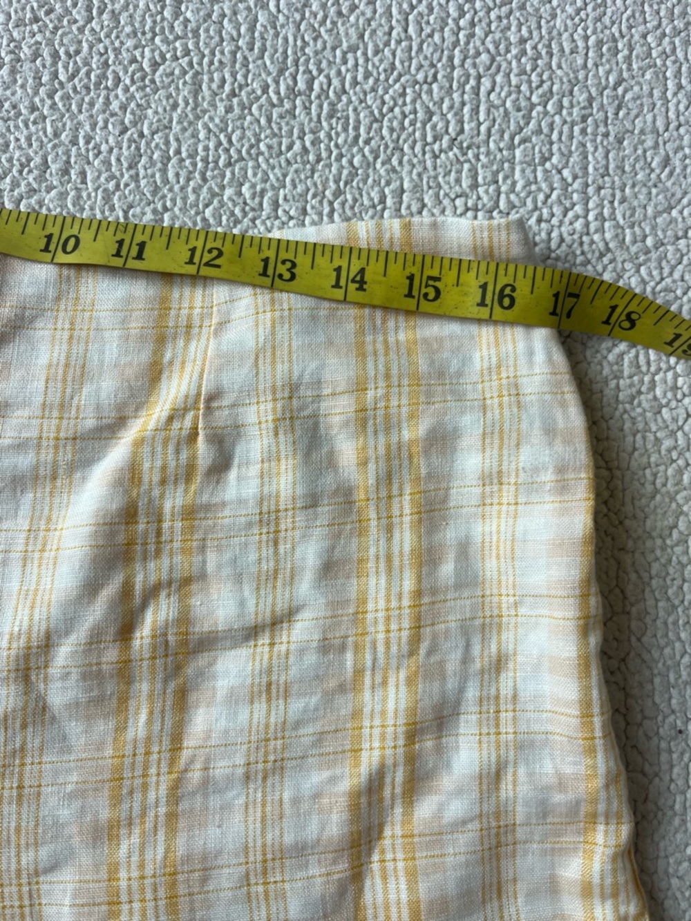 FAITHFULL 100% LINEN YELLOW PLAID SHORTS WOMENS 8 - Picture 8 of 8